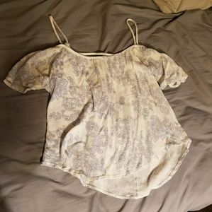 Cute cold shoulder top with open back detail